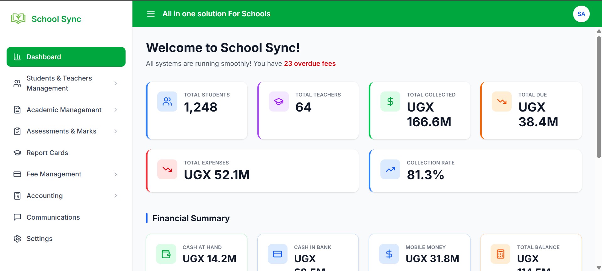 School Sync Dashboard